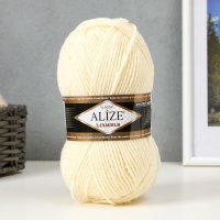 Пряжа "Lanagold" 51% акрил, 49% шерсть 240м/100гр (01 кремовый) Пряжа "Lanagold" 51% акрил, 49% шерсть 240м/100гр (01 кремовый)