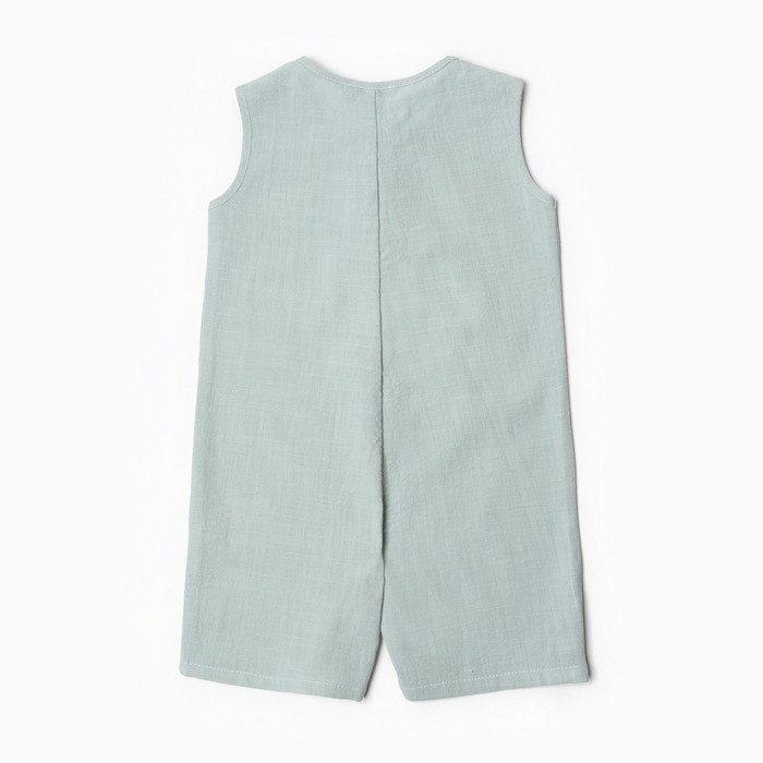 Комбинезон детский без рукавов MINAKU, цвет серо-зеленый, размер 62-68