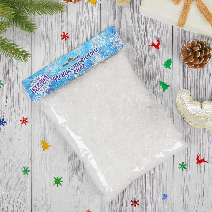 Искусственный снег, 100 г, прозрачный Искусственный снег, 100 г, прозрачный