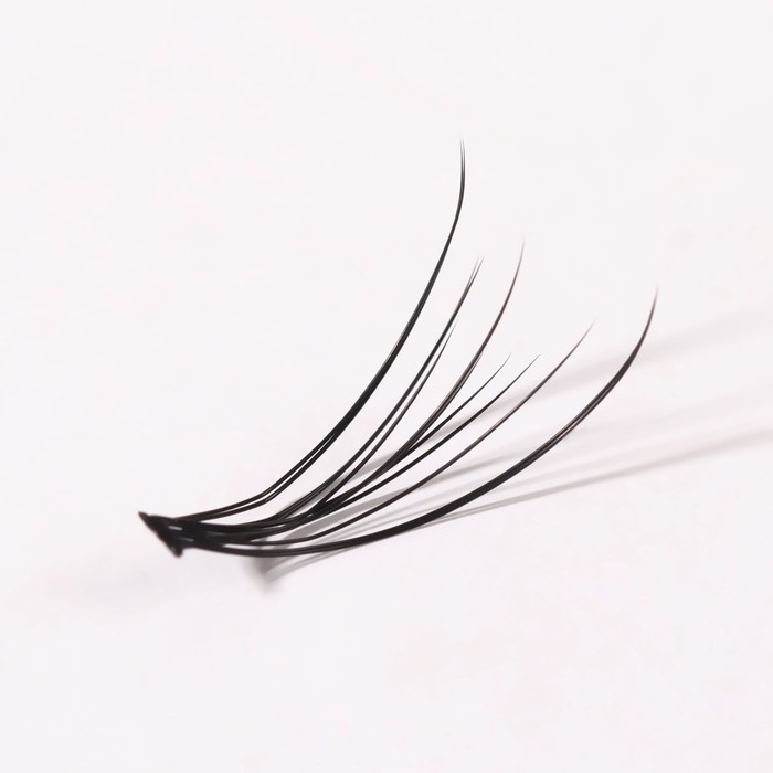 Набор накладных ресниц &laquo;Ласточкин хвост&raquo;, пучки, 14 мм, толщина 0,1 мм, изгиб С, 12 D