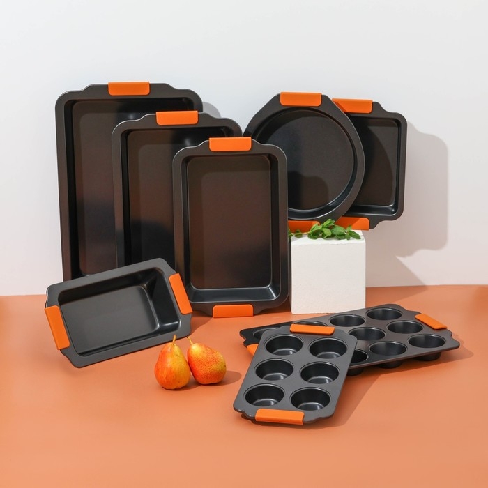 Противень для выпечки Magistro French Bakery, 37,5×23×4,7 см, антипригарное покрытие Противень для выпечки Magistro French Bakery, 37,5×23×4,7 см, антипригарное покрытие