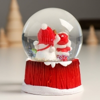 Сувенир полистоун водяной шар "Снеговик с мальчишкой" 7х8х9 см Сувенир полистоун водяной шар "Снеговик с мальчишкой" 7х8х9 см