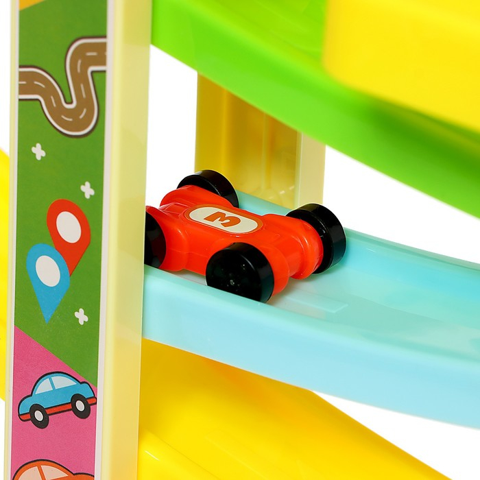 Автотрек развивающий &laquo;Гонки по склону&raquo;, в комплекте 8 машинок