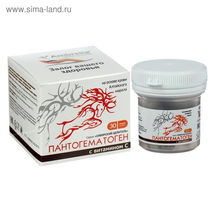 &laquo;Пантогематоген&raquo; с витамином C, 30 капсул по 0,5 г
