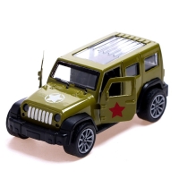 Машина металлическая &laquo;Армия&raquo;, 1:48, инерция, открываются двери, цвет зелёный