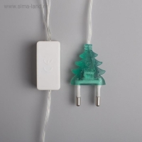 Гирлянда &laquo;Нить&raquo; 5 м с насадками &laquo;Шарики льда&raquo;, IP20, прозрачная нить, 20 LED, свечение мульти (RG/RB), мигание, 220 В