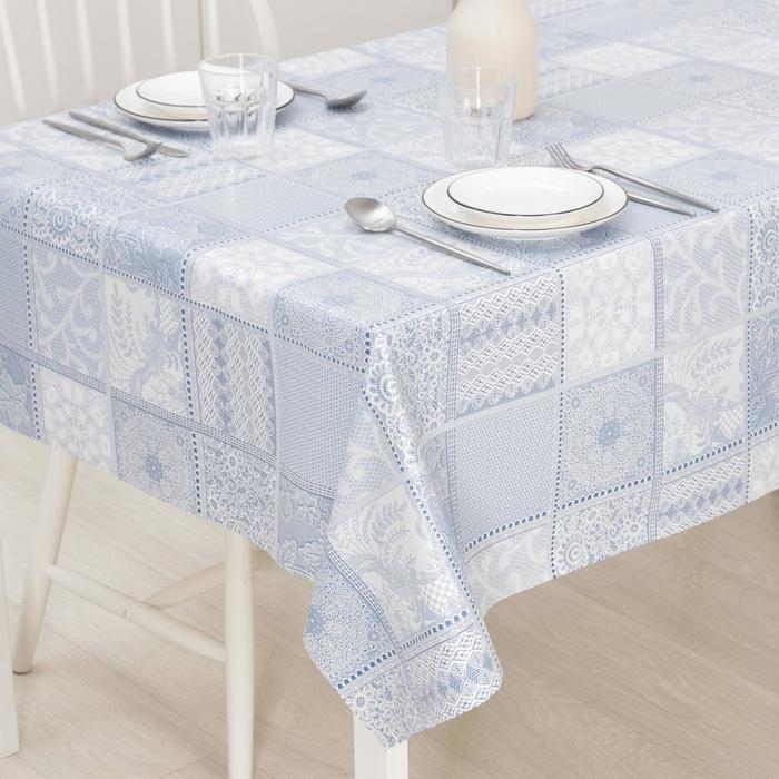 Клеёнка столовая на нетканой основе «Мажор. Ажур», 1,35×20 м, цвет голубой Клеёнка столовая на нетканой основе «Мажор. Ажур», 1,35×20 м, цвет голубой