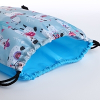 Мешок для обуви, отдел на шнурке, цвет голубой, «Ламы» Мешок для обуви, отдел на шнурке, цвет голубой, «Ламы»