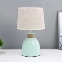 Настольная лампа "Медея" Е14 40Вт светло-зеленый 20х20х33 см RISALUX Настольная лампа "Медея" Е14 40Вт светло-зеленый 20х20х33 см RISALUX