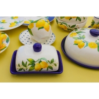 Маслёнка Доляна &laquo;Лимон&raquo;, 17&times;12&times;8,5 см, цвет белый