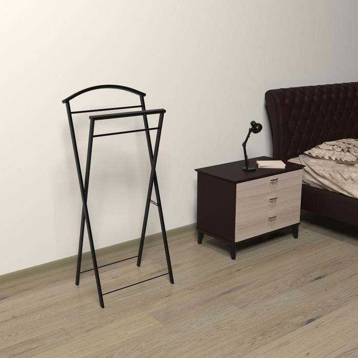 Вешалка костюмная &laquo;Контур&raquo;, 44&times;31&times;98 см, цвет чёрный