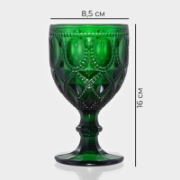 Набор бокалов из стекла Magistro &laquo;Варьете&raquo;, 320 мл, 6 шт, цвет зелёный