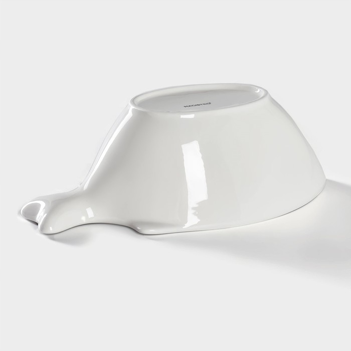 Салатник фарфоровый Magistro &laquo;Рыбка&raquo;, 1 л, 26,5&times;15&times;8,5 см, цвет белый