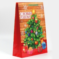 Пакет подарочный новогодний ламинированный &laquo;В кругу семьи&raquo;, L 28 х 38 х 9 см, Новый год