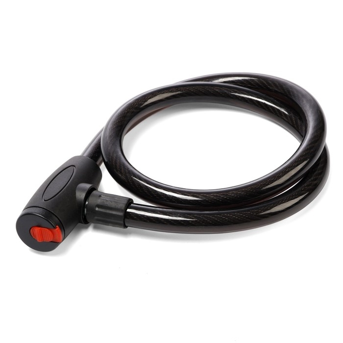 Замок навесной велосипедный ТУНДРА, 20х1200 мм., 2 ключа , цвет черный Замок навесной велосипедный ТУНДРА, 20х1200 мм., 2 ключа , цвет черный