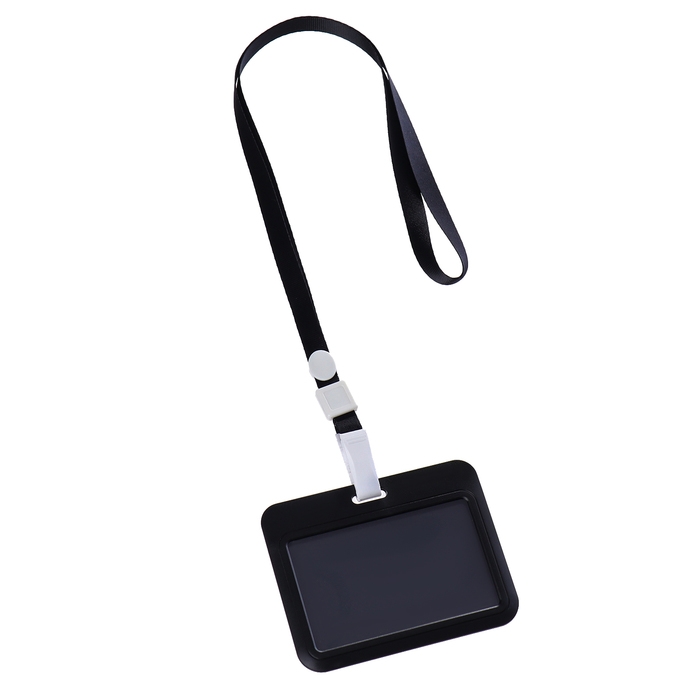 Бейдж горизонтальный 85 х 54 мм, ErichKrause слайдер, пластик ABC, текстильная лента, микс