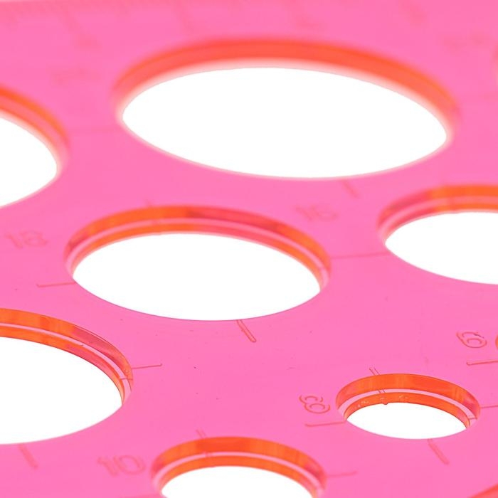 Треугольник 19 см Стамм Neon Cristal, 30&deg;, пластик, с окружностями, отливная шкала, европодвес, микс