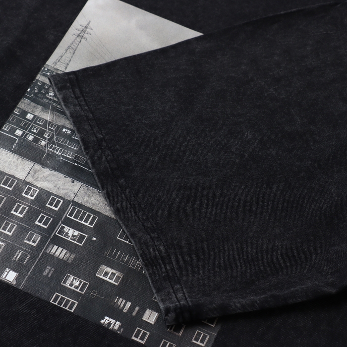 Футболка мужская MIST Футболка мужская MIST "Город" из вареного хлопка, цв. черный, р-р L