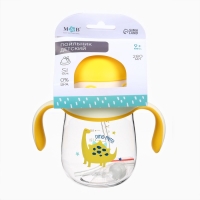 Поильник детский M&B «Котик» с трубочкой, от 9 мес., 280 мл., цвет молочно-желтый Поильник детский M&B «Котик» с трубочкой, от 9 мес., 280 мл., цвет молочно-желтый