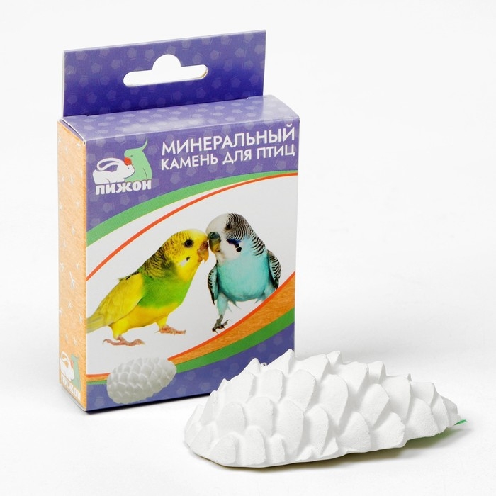 Минеральный камень Минеральный камень "Пижон" для птиц, шишка, 50 г