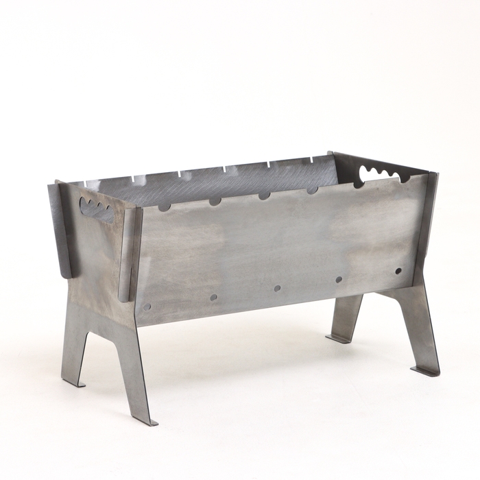 Мангал сборный Мангал сборный "Оптимал", серебристый, толщина металла 2 мм, 49 х 31,1 х 29,5 см