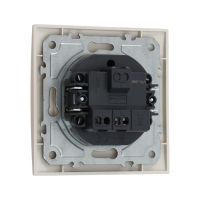 Выключатель ТОТ Elegant, 10 А, 1 кл., скрытый, бежевый Выключатель ТОТ Elegant, 10 А, 1 кл., скрытый, бежевый