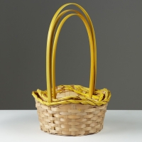 Набор корзин, 19х7,5х9,5/31 см, 22х9х11/34 см, 24х9х11,5/35 см, 3 шт, жёлтые, бамбук