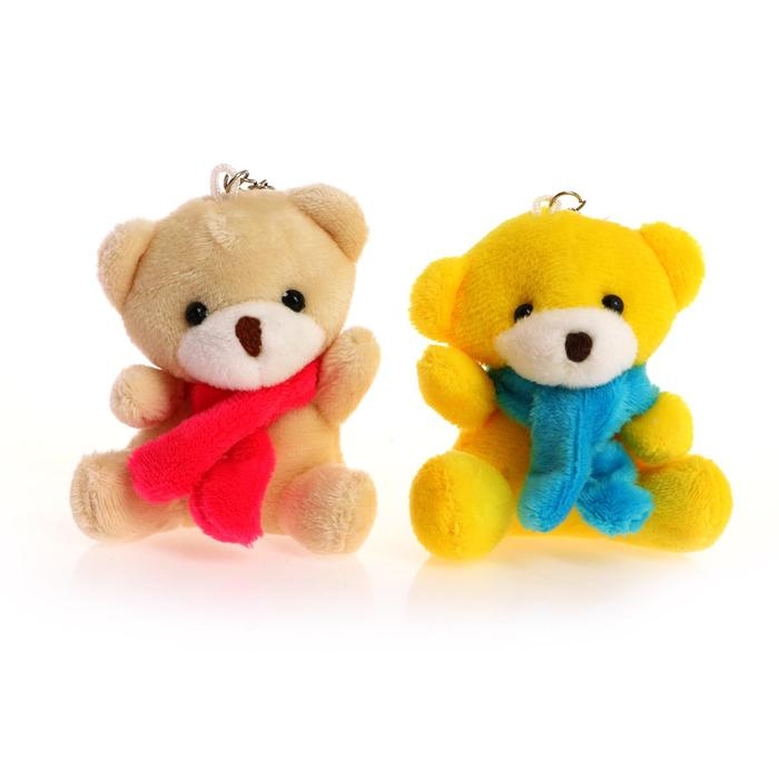 Игрушка-брелок &laquo;Мишка в шарфе&raquo;, цвета МИКС