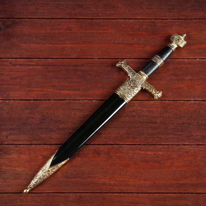 Кортик Кортик "Звезда Давида", золото/синий, 10х40 см