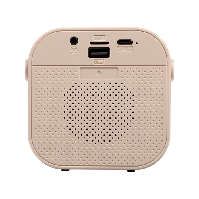 Мини караоке-система K12, 5 Вт, 2 микрофона, 800/400мАч, Jack 3.5, Type-С, USB, RGB,бежевая Мини караоке-система K12, 5 Вт, 2 микрофона, 800/400мАч, Jack 3.5, Type-С, USB, RGB,бежевая