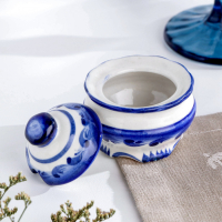 Подставка для яиц "Куличница", гжель, фарфор, 25х11 см Подставка для яиц "Куличница", гжель, фарфор, 25х11 см