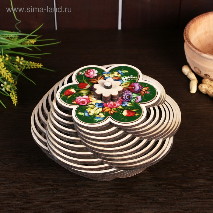 Конфетница Конфетница "Цветы. Вид 5", фигурная, d=19,5 см