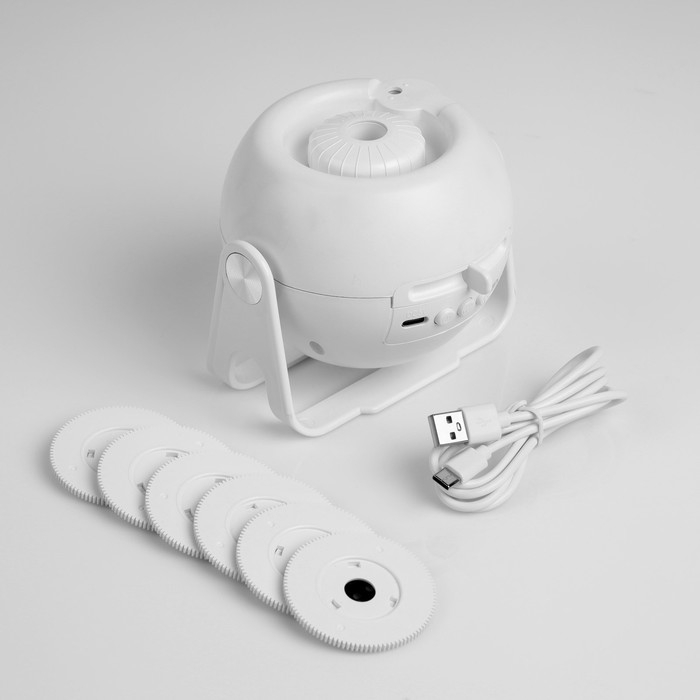 Световой прибор &laquo;Космос&raquo;, 11 см, 6 картриджей, свечение RGB, 5 В