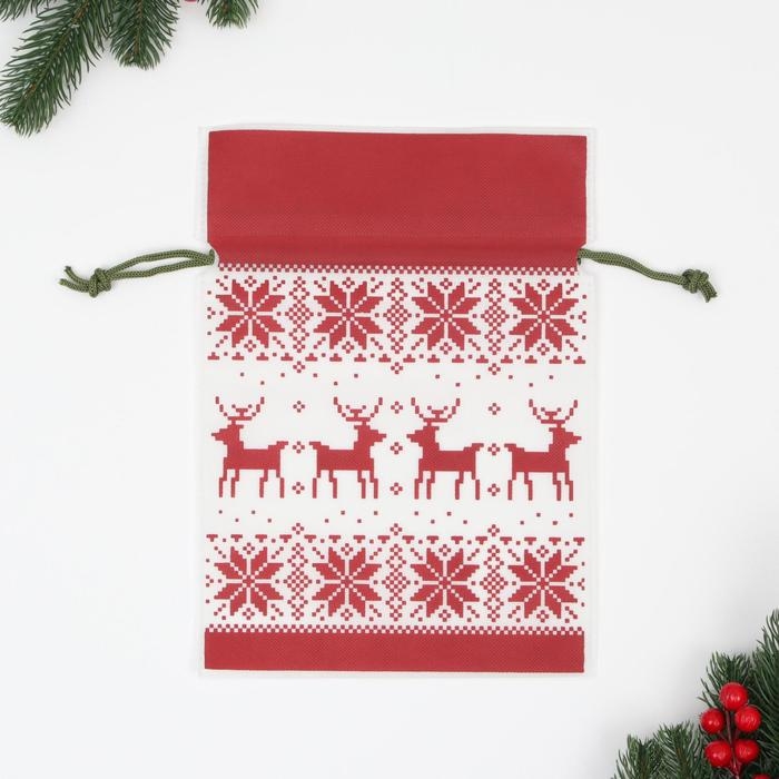 Новый год. Мешок подарочный Новый год. Мешок подарочный "Скандинавия", 22x31 см