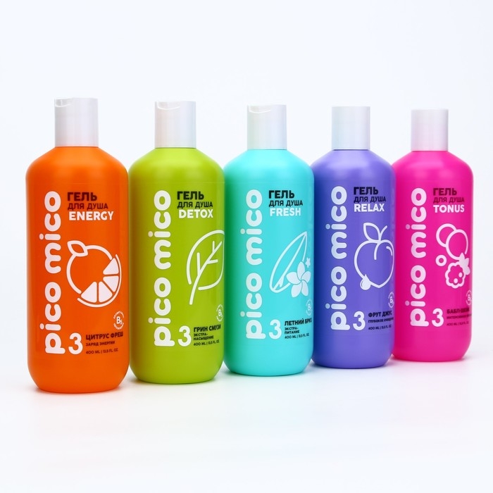Гель для душа женский, 400 мл, аромат бабл-шейк, PICO MICO