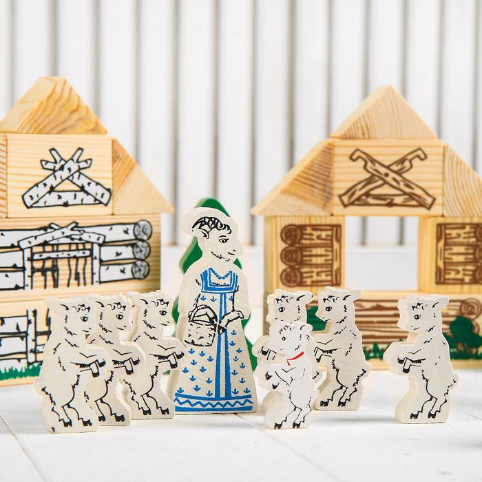 Конструктор &laquo;Сказки: волк и семеро козлят&raquo;, 28 элементов