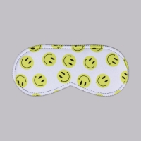 Маска для сна «Good vibes», 19 × 8,5 см, резинка одинарная, цвет белый/жёлтый Маска для сна «Good vibes», 19 × 8,5 см, резинка одинарная, цвет белый/жёлтый