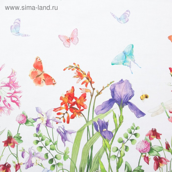 Фартук "Этель" Луговые цветы 70х60 см см, 100% хлопок, саржа 190 гр/м2