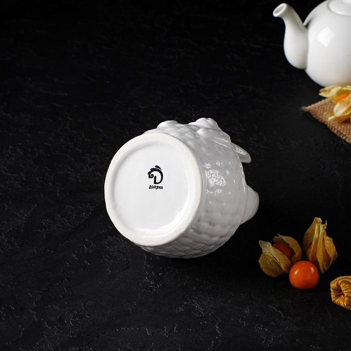 Конфетница Доляна «Зайка», 12×12×14,7 см, цвет белый Конфетница Доляна «Зайка», 12×12×14,7 см, цвет белый