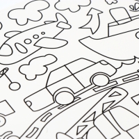 Магнит-раскраска многоразовая &laquo;Транспорт&raquo;, 14,8 &times; 21 см