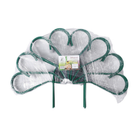 Ограждение декоративное, 62 × 450 см, 5 секций, металл, зелёное, «Павлин-2», Greengo Ограждение декоративное, 62 × 450 см, 5 секций, металл, зелёное, «Павлин-2», Greengo