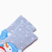 Носки детские махровые, цвет светло-голубой меланж/голубой, размер 14-16 Носки детские махровые, цвет светло-голубой меланж/голубой, размер 14-16