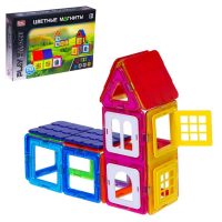 Конструктор магнитный &laquo;Цветные магниты&raquo;, 28 деталей