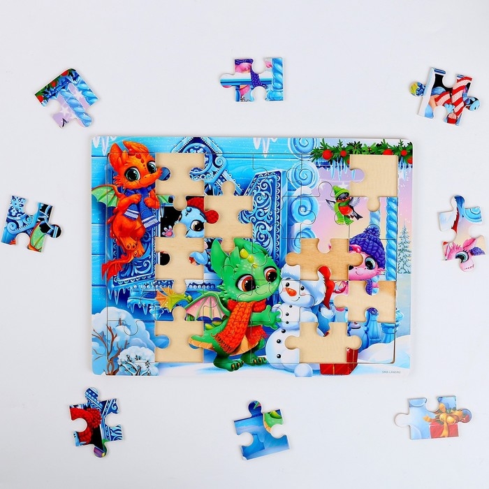 Новый год! Пазл большой «Зимняя сказка», 30 элементов Новый год! Пазл большой «Зимняя сказка», 30 элементов