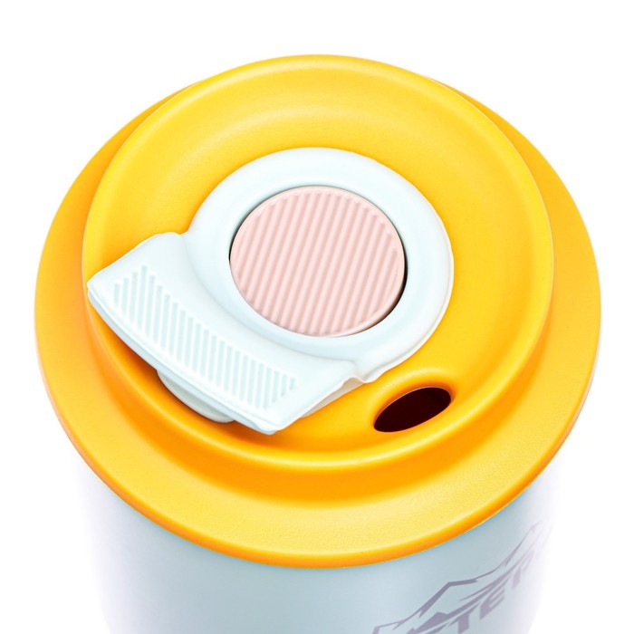 Термокружка, 360 мл, Путешествие Термокружка, 360 мл, Путешествие "Мастер К", сохраняет тепло 6 ч, желтая