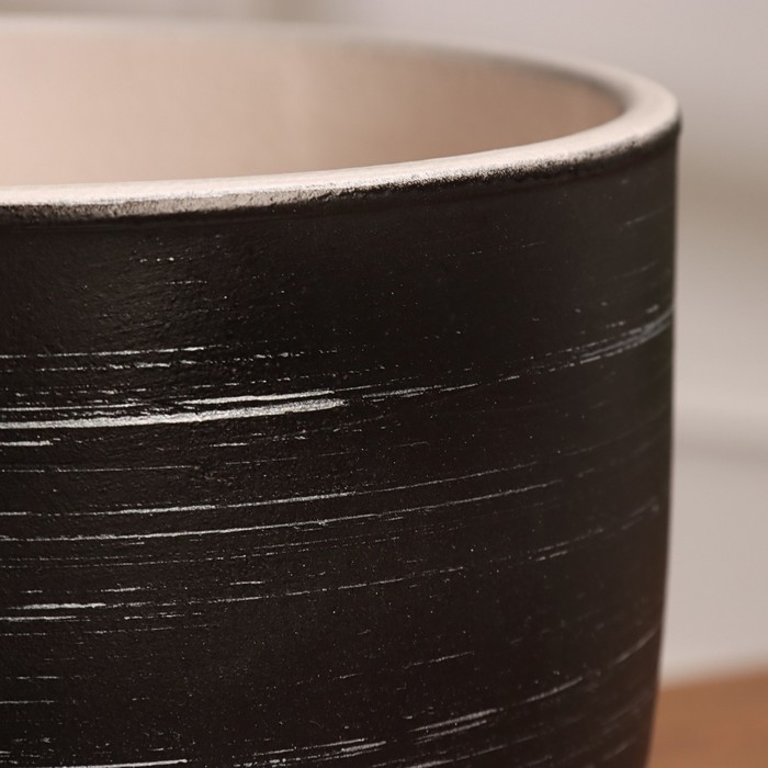 Горшок цветочный "Фоджа" черные линии 3,5 л