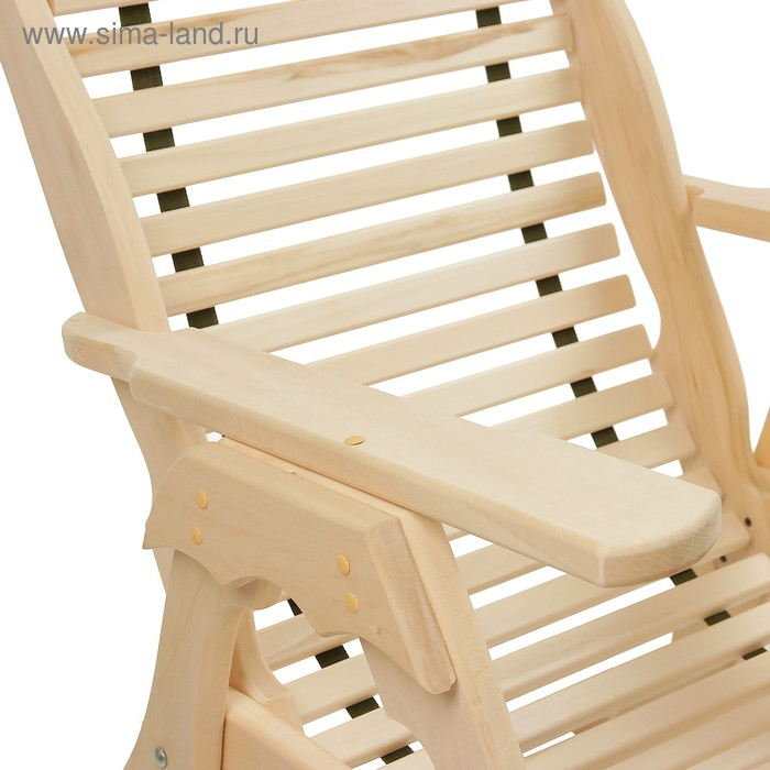 Кресло-качалка на ленте, 70×130×120см, из липы, Кресло-качалка на ленте, 70×130×120см, из липы, "Добропаровъ"