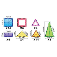 Конструктор магнитный «Геометрические фигуры», 68 деталей Конструктор магнитный «Геометрические фигуры», 68 деталей