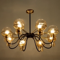 Люстра "Кэган" 8хE27 40Вт черный 74х74х46,5 см BayerLux Люстра "Кэган" 8хE27 40Вт черный 74х74х46,5 см BayerLux