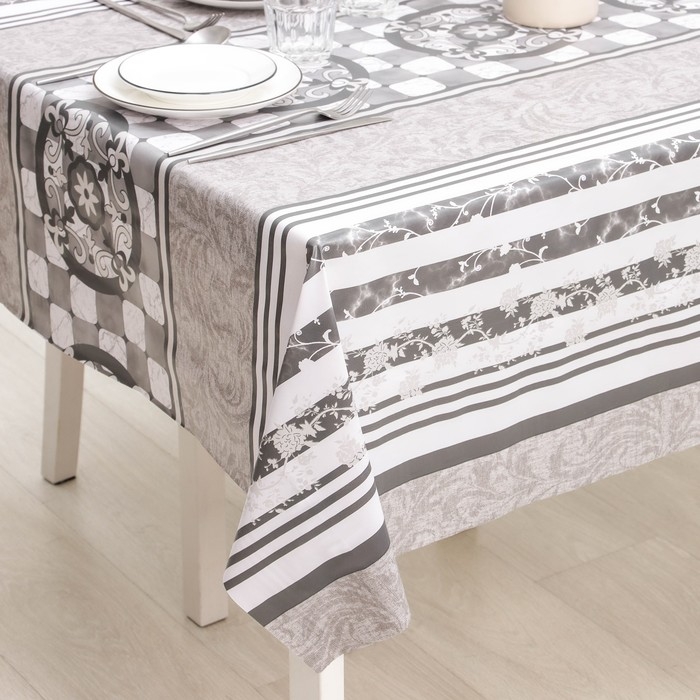 Клеёнка на стол на нетканой основе Доляна &laquo;Рэй&raquo;, рулон 20 метров, ширина 137 см, общая толщина 0,3 мм